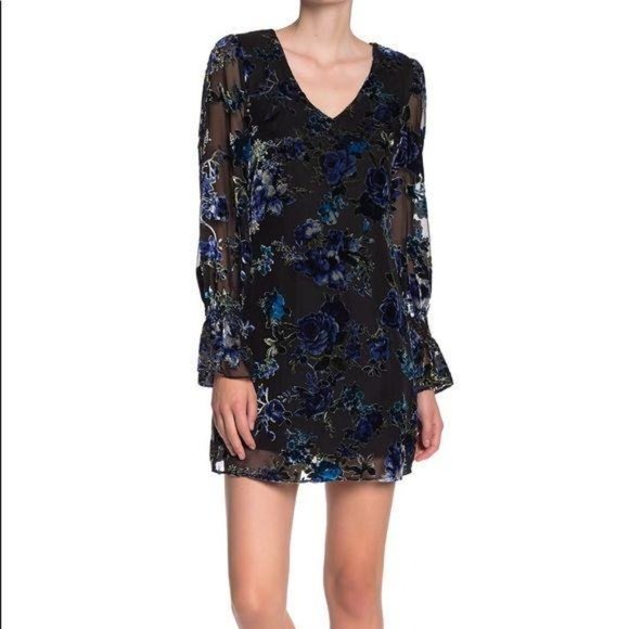 Laundry by Shelli Segal Velvet Burnout Dress NWT - Picture 6 of 13